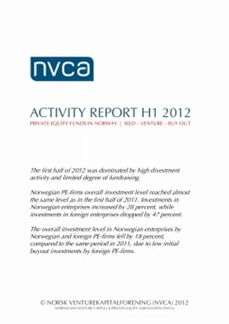 Activity report h1 2012 private equity funds in norway