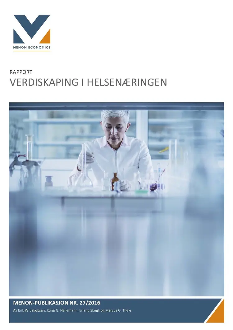 2016 27 Verdiskaping i helsenæringen forside