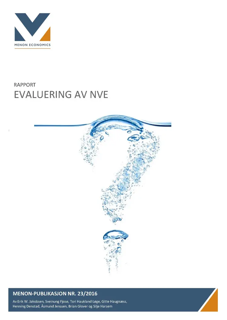2016 23 Evaluering av NVE forside