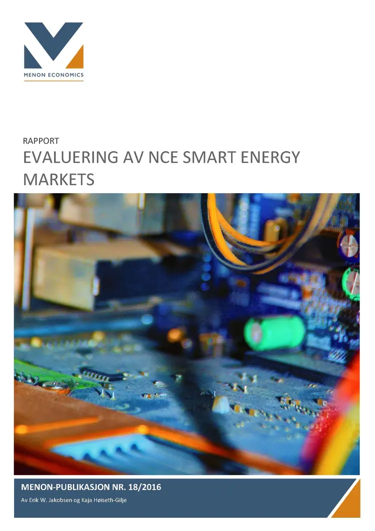 2016 18 Evaluering av NCE Smart Energy Markets forside
