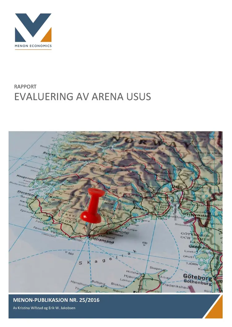 2016 25 Evaluering av Arena USUS forside