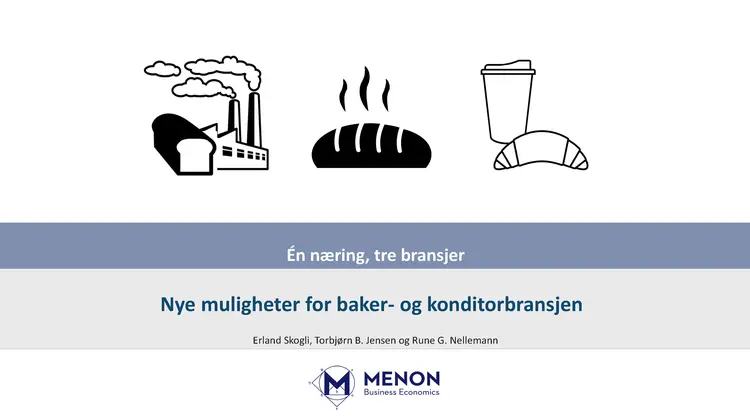 Nye muligheter for baker og konditorbransjen Jakten på mulighetene 2 Menon 29 januar 2016 2 2