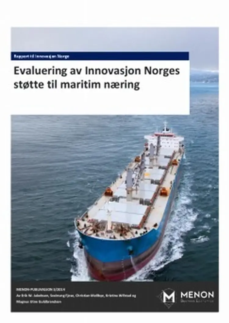Menon rapport 3 2014 evaluering av in stotte til maritim na