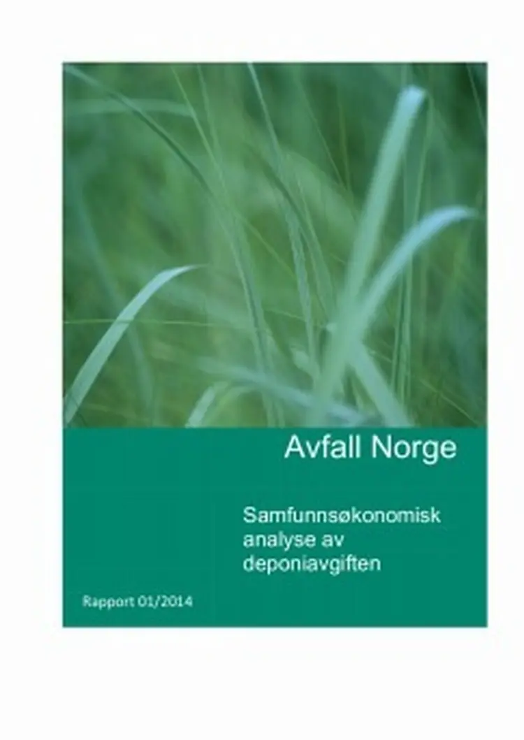 Samfunnsokonomisk analyse av deponiavgiften 243x343