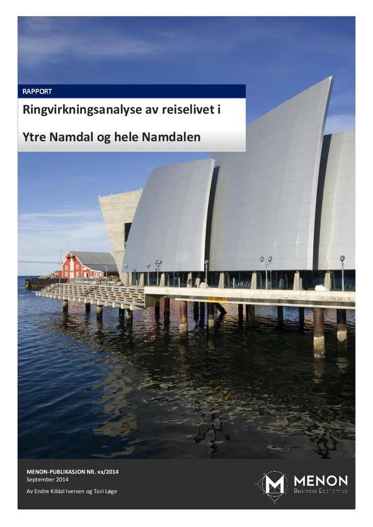 Rapport ringvirkningsanalyse av reiselivet i ytre namdal og