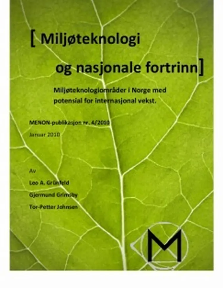 Menonmiljteknologiognasjonalefortrinnrapp4 2010 243x314