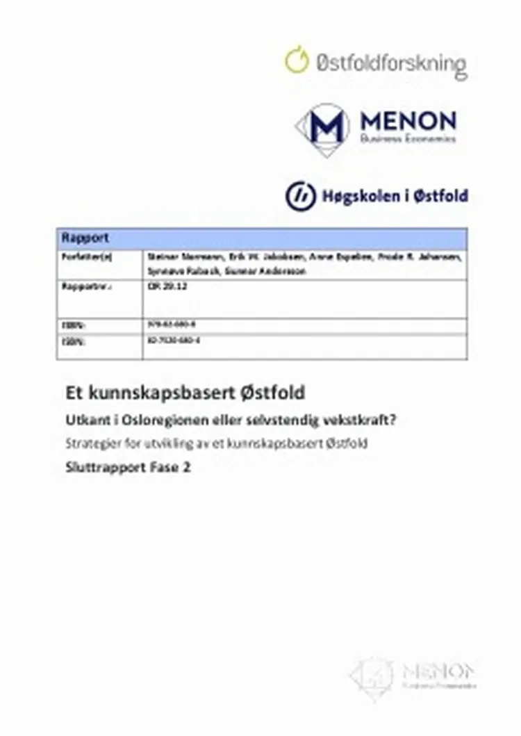 Et kunnskapsbasert ostfold fase 2 og sluttrapport 243x343