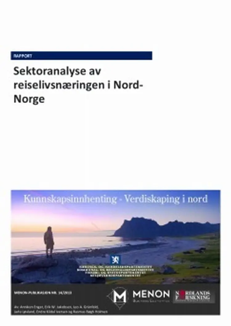 Annikenrapport sektoranalyse av reiselivsnaringen i nord no