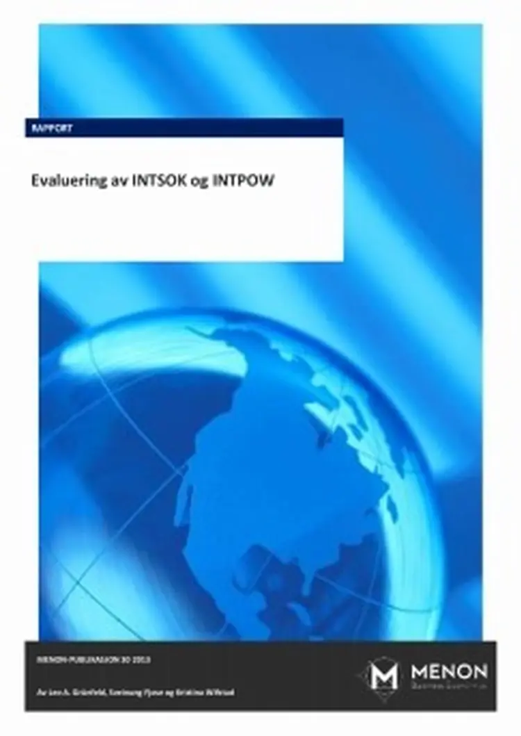 Menon rapport 30 2013 evaluering av intsok og intpow 243x34