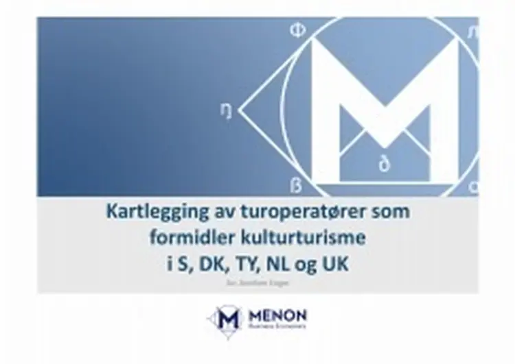 Rapport kartlegging av turoperatormarkedet innenfor kulturt