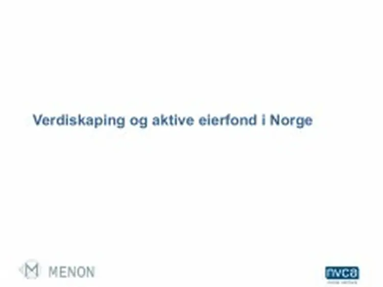 Verdiskaping og aktive eierfond i norge 243x182