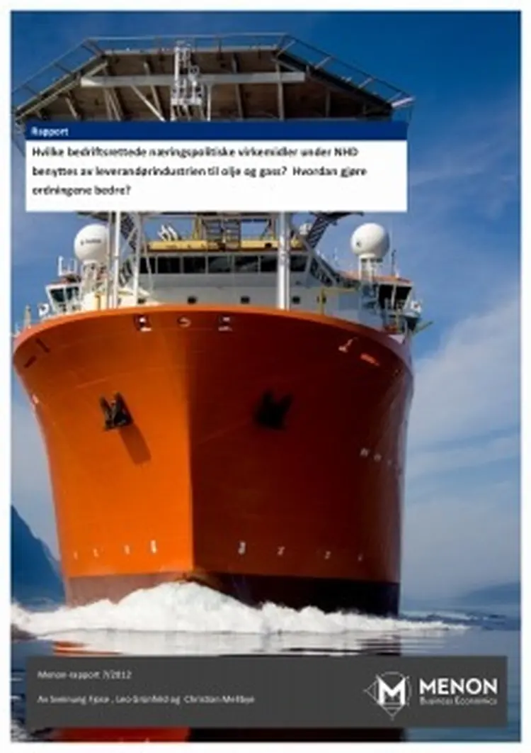 Bedriftsrettede naringspolitiske virkemidler leverandorindu