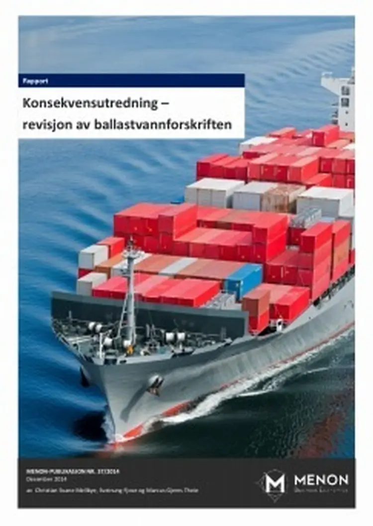 Konsekvensutredning revisjon av ballastvannforskriften 243x