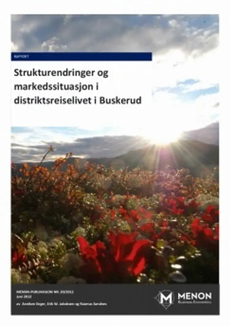 Rapport distriktsreiselivet i buskerud 243x344