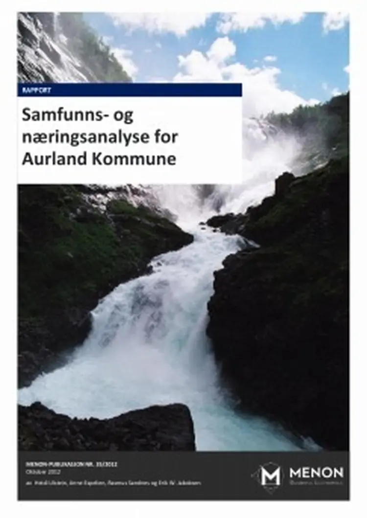 Samfunns og naringsanalyse for aurland kommune 243x343