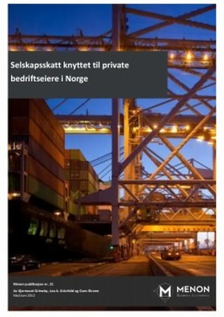 Selskapsskatt knyttet til private bedriftseiere i norge rev